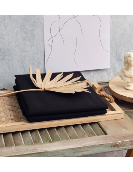 Παπλωματοθήκη Μονόχρωμη Power Nap - Black, Υπέρδιπλο (220x240)