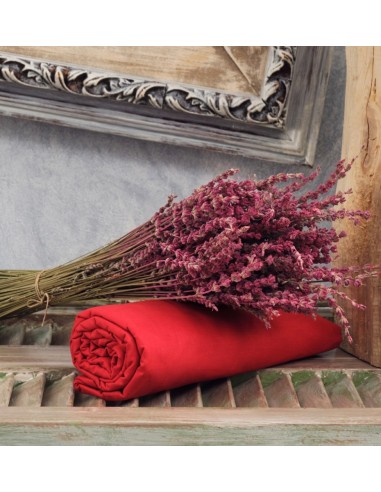 Σεντόνια Μονόχρωμα Λάστιχο Angel - Red, Διπλό...