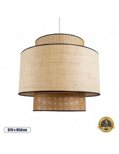 GloboStar® BRAVADO 02387 Boho Κρεμαστό Φωτιστικό Πλέγμα...