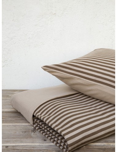 Σετ Παπλωματοθήκη Μακό Μονή 160x240 - Suave Brown