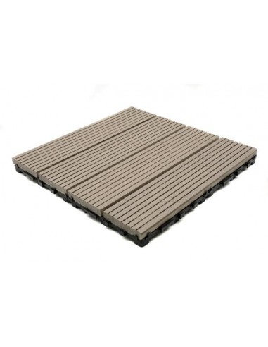 DECK-WPC ΠΛΑΚΑΚΙ ΔΑΠΕΔΟΥ 12mm 30Χ30 L.GREY 180