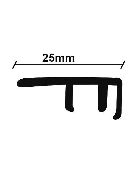 ΠΡΟΦΙΛ LAMINATE ΣΤΟΠ ΑΣΗΜΙ   25X2750mm