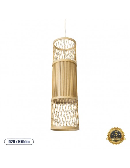 GloboStar® HIBISCUS 01933 Boho Κρεμαστό Φωτιστικό Πλέγμα...