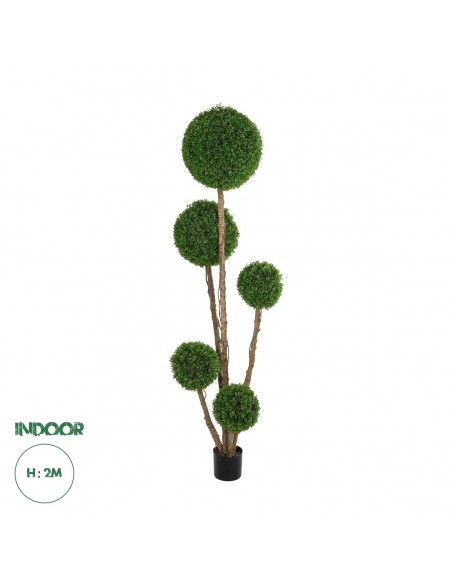 GloboStar® Artificial Garden BUXUS TREE 21111 Τεχνητό Διακοσμητικό Δέντρο Buxus Μ65 x Π60 x Υ200cm