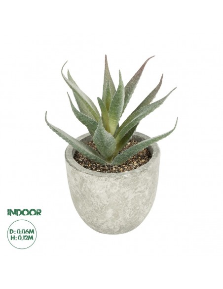 GloboStar® Artificial Garden SUCCULENT ALOE 21022 Τεχνητό Διακοσμητικό Φυτό Αλόη Μ6 x Π6 x Υ12cm