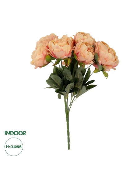 GloboStar® Artificial Garden PEONY FLOWER 21297 Τεχνητό Διακοσμητικό Μπουκέτο Κλαδιά Παιώνιας Μ35 x Π23 x Υ46cm