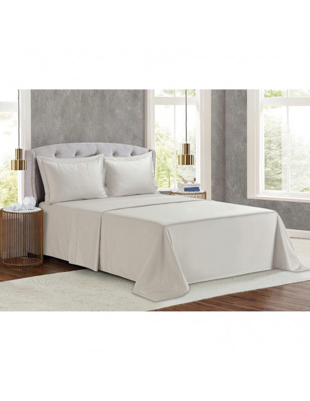 Σετ Σεντόνια Βαμβακοσατέν Υπέρδιπλα 245x270 Monaco Beige