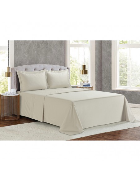 Σετ Σεντόνια Βαμβακοσατέν Υπέρδιπλα 245x270 Monaco Taupe
