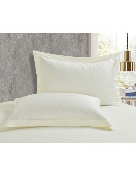 Σετ Σεντόνια Βαμβακοσατέν Υπέρδιπλα 245x270 Monaco Ivory