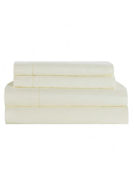 Σετ Σεντόνια Βαμβακοσατέν Υπέρδιπλα 245x270 Monaco Ivory