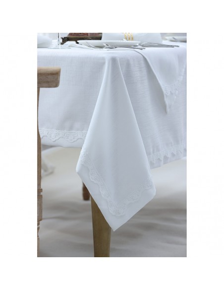 Τραπεζομάντηλο + Πετσέτες 160x260 Adel Ivory 2
