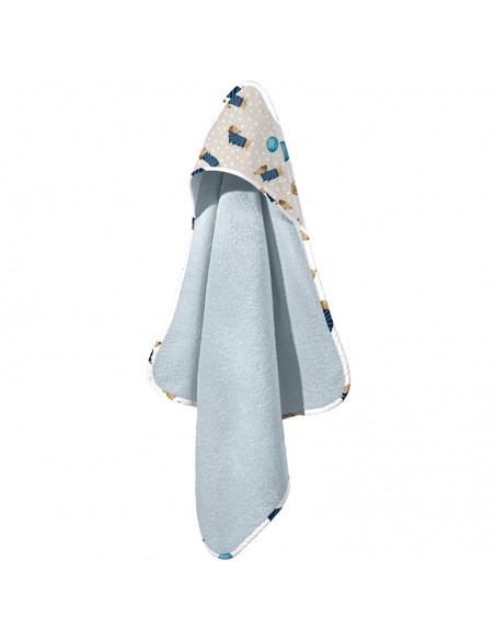 Βρεφική Κάπα 75x75 Pet Blue