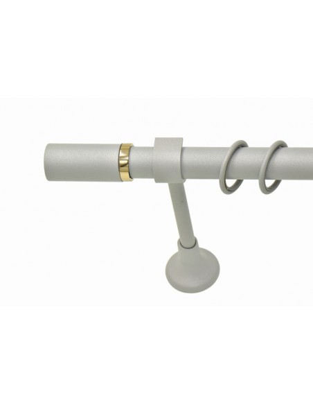 Κουρτινόξυλο Line με χρυσό δαχτυλίδι σε 21 χρώματα Φ25 2