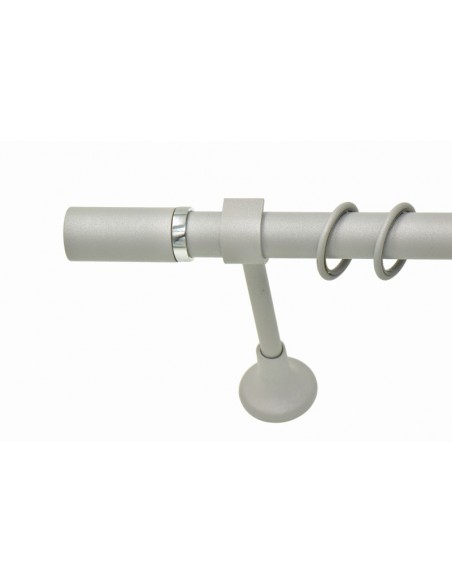 Κουρτινόξυλο Line με χρώμιο δαχτυλίδι σε 21 χρώματα Φ25