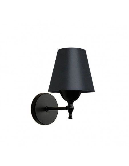 GloboStar® ELEGANTE 204-0185 Μοντέρνο Φωτιστικό Τοίχου Απλίκα Μονόφωτο 1 x E27 AC 220-240V IP20 Μαύρο - Μ14 x Π14 x Υ26cm