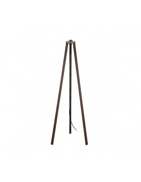 GloboStar® TRIPOD 203-0257 Μοντέρνο Επιδαπέδιο Φωτιστικό Μονόφωτο 1 x E27 IP20 Καφέ Ξύλο - Μ38 x Π38 x Υ120cm