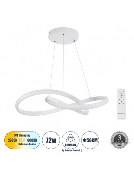 GLOBOSTAR® DEXTER 61050 Μοντέρνο Κρεμαστό Φωτιστικό...