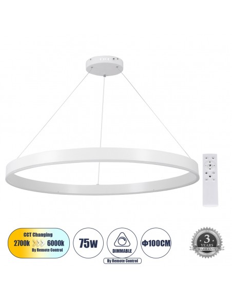 GLOBOSTAR® VENOM 61183 Μοντέρνο Κρεμαστό Φωτιστικό Οροφής...