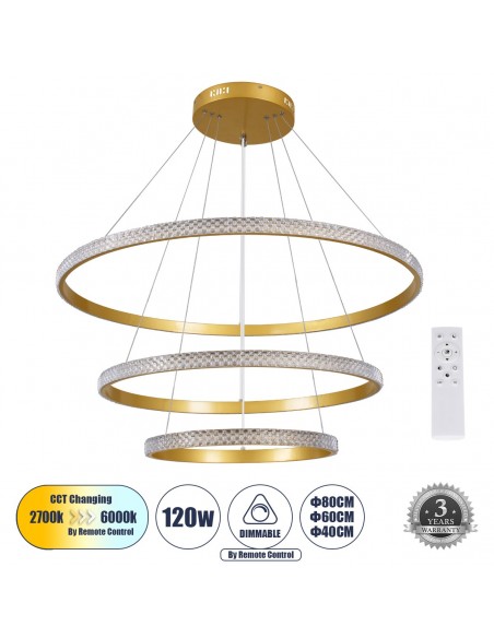 GLOBOSTAR® DIAMOND TRIO 61139 Μοντέρνο Κρεμαστό Φωτιστικό...