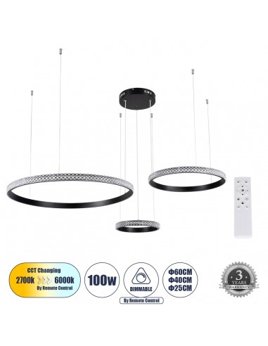 GLOBOSTAR® DIAMOND TRIO 61142 Μοντέρνο Κρεμαστό...
