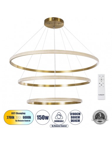 GLOBOSTAR® DIAMOND TRIO 61141 Μοντέρνο Κρεμαστό...