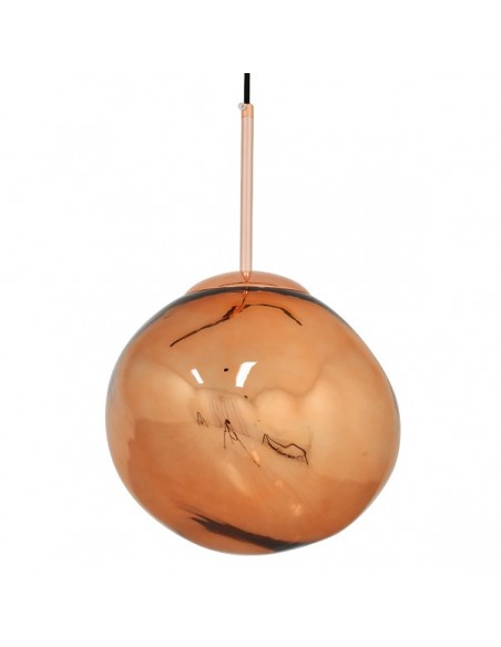 GLOBOSTAR® DIXAR 01461 Μοντέρνο Κρεμαστό Φωτιστικό Οροφής με Ντουί 1 x E27 AC 220-240V IP20 - Χάλκινο Φιμέ - Μ28 x Π28 x Υ40cm