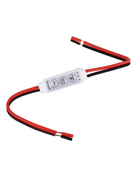 GLOBOSTAR® DIMMERANO 73307 Διακόπτης On/Off & Dimming με 1 x 6A 144W Κανάλι DC 12-24V 6A 144W Max IP20 - Λευκό - Μ30 x Π1.3 x Υ0.6cm - 2 Χρόνια Εγγύηση