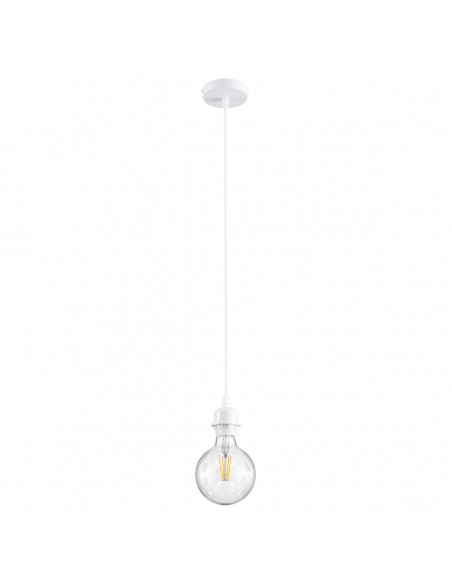 GLOBOSTAR® HANNA 36217 Boho Κρεμαστό Φωτιστικό Οροφής με Ντουί 1 x E27 AC 220-240V IP20 - Μπεζ & Λευκό - Μ4 x Π4 x Υ110cm