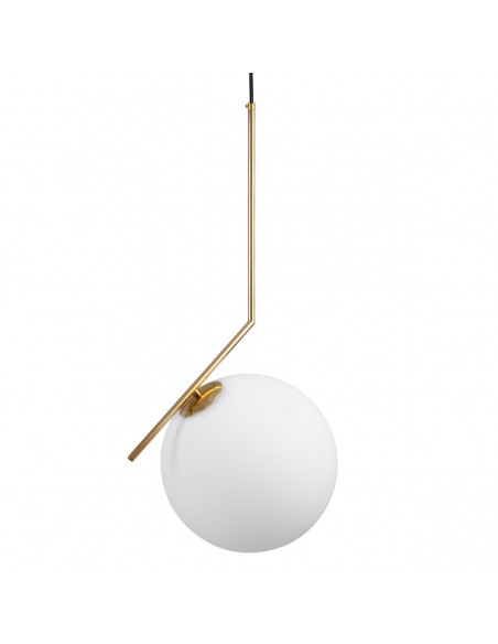 GLOBOSTAR® MONROE 00956 Μοντέρνο Κρεμαστό Φωτιστικό Οροφής με Ντουί 1 x E27 AC 220-240V IP20 - Χρυσό & Λευκό - Μ30 x Π30 x Υ75cm