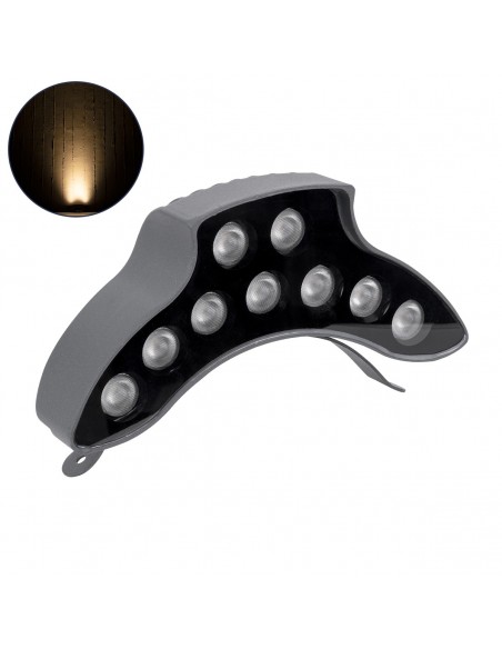 GLOBOSTAR® TREELIGHT-PINA 90682 Κυρτή Μπάρα Φωτισμού Wall Washer για Φυτά - Δέντρα LED 9W 990lm 30° DC 24V Αδιάβροχο IP65 Θερμό Λευκό 2700K Dimmable - Γκρι Ανθρακί - Μ20.5 x Π5.5 x Υ12cm - 3 Χρόνια Εγγύηση