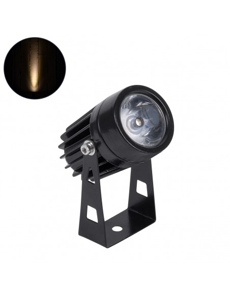 GLOBOSTAR® SPOT-TOLA 90631 Αρχιτεκτονικό Σποτ Φωτισμου LED 1W 110lm 10° DC 24V Αδιάβροχο IP65 Θερμό Λευκό 2700K Dimmable - Γκρι Ανθρακί - Μ5 x Π5 x Υ9cm - 3 Χρόνια Εγγύηση