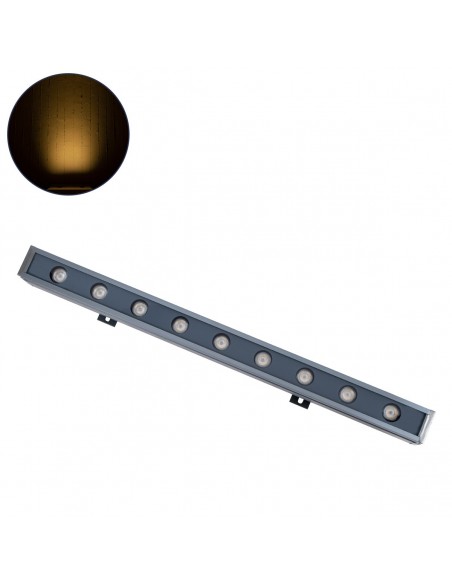 GLOBOSTAR® WASHER-NAIA 90172 Μπάρα Φωτισμού Wall Washer LED 9W 990lm 30° DC 24V Αδιάβροχο IP65 Θερμό Λευκό 2700Κ Dimmable - Γκρι Ανθρακί - Μ50 x Π4 x Υ5cm - 3 Χρόνια Εγγύηση