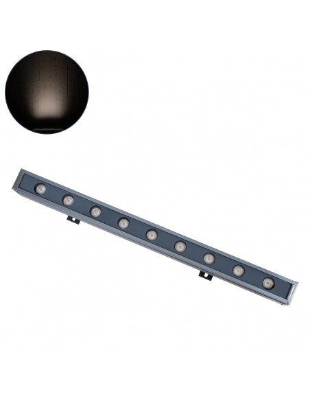 GLOBOSTAR® WASHER-NAIA 90173 Μπάρα Φωτισμού Wall Washer LED 9W 1035lm 30° DC 24V Αδιάβροχο IP65 Φυσικό Λευκό 4500K Dimmable - Γκρι Ανθρακί - Μ50 x Π4 x Υ5cm - 3 Χρόνια Εγγύηση