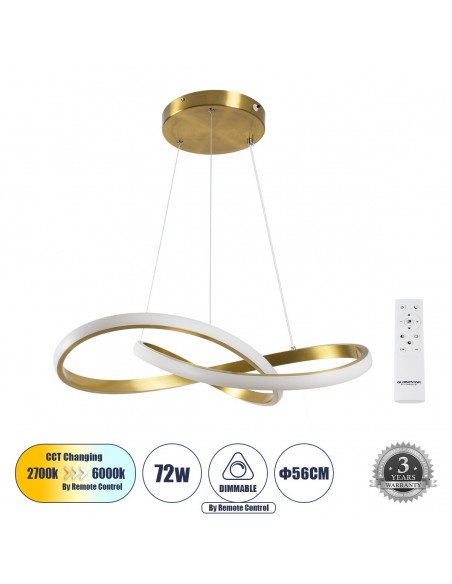 GLOBOSTAR® DEXTER 61051 Μοντέρνο Κρεμαστό Φωτιστικό...