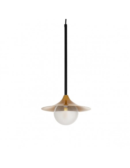 GLOBOSTAR® JOLIET 999-0042 Μοντέρνο Κρεμαστό Φωτιστικό Οροφής με Ντουί 1 x G9 AC 220-240V IP20 - Μαύρο & Χρυσό - Μ20 x Π20 x Y43cm