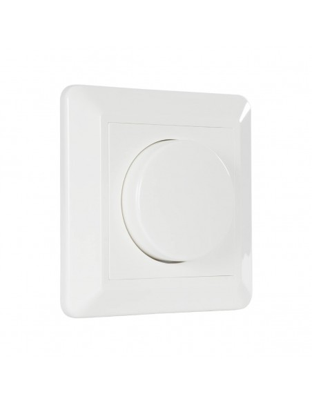 GloboStar® 999-0006 Ροοστάτης Dimmer Τοίχου LED AC100-240V 400W IP20 Μ8.4 x Π8.4 x Υ4.5cm