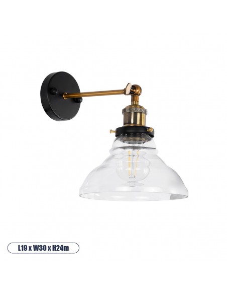 GLOBOSTAR® BINGLEY 01159 Vintage Φωτιστικό Τοίχου -...