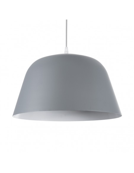 GLOBOSTAR® UPVALE 01282 Μοντέρνο Κρεμαστό Φωτιστικό Οροφής με Ντουί 1 x E27 AC 220-240V IP20 - Γκρι & Λευκό - Μ40 x Π40 x Υ24cm