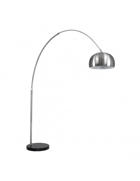 GLOBOSTAR® PRAGUE 00990 Μοντέρνο Επιδαπέδιο Φωτιστικό με Ντουί 1 x E27 AC 220-240V IP20 - Νίκελ Βούρτσας - Μ210 x Π45 x Υ220cm