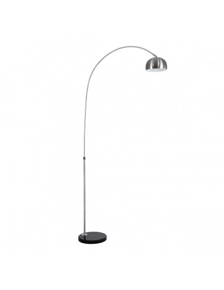 GLOBOSTAR® PRAGUE 00989 Μοντέρνο Επιδαπέδιο Φωτιστικό με Ντουί 1 x E27 AC 220-240V IP20 - Νίκελ Βούρτσας - Μ90 x Π29.5 x Υ180cm