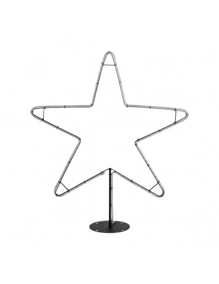 GLOBOSTAR® XMAS-STAR-SMALL Χριστουγεννιάτικο Διακοσμητικό Φωτιστικό LED 15,6W 624lm 360° AC 220-240V Αδιάβροχο IP65 Θερμό Λευκό 2700K   - Μαύρο & Διάφανο - M97 x Π25 x Υ107cm - 2 Χρόνια Εγγύηση