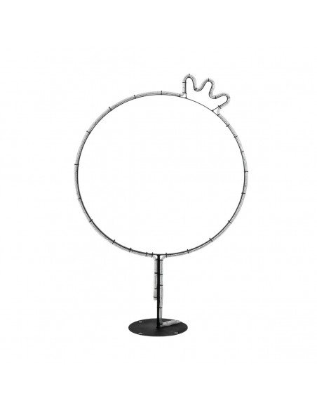 GLOBOSTAR® XMAS-CROWN-SMALL Χριστουγεννιάτικο Διακοσμητικό Φωτιστικό LED 15,6W 624lm 360° AC 220-240V Αδιάβροχο IP65 Θερμό Λευκό 2700K - Μαύρο & Διάφανο - M73 x Π25 x Υ106cm - 2 Χρόνια Εγγύηση