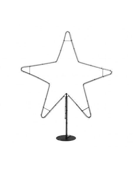 GLOBOSTAR® XMAS-STAR-BIG Χριστουγεννιάτικο Διακοσμητικό Φωτιστικό LED 19,5W 780lm 360° AC 220-240V Αδιάβροχο IP65 Θερμό Λευκό 2700K - Μαύρο & Διάφανο - M114 x Π25 x Υ132cm - 2 Χρόνια Εγγύηση