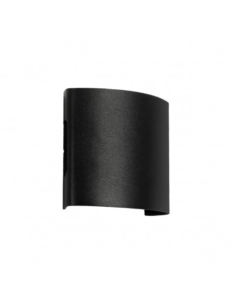 GLOBOSTAR® SIXOAD 60676 Μοντέρνο Φωτιστικό Τοίχου - Απλίκα LED 4W 500lm 30° AC 220-240V Αδιάβροχο IP65 Θερμό Λευκό 2700K - CREE XPE Chip & TÜV SÜD Driver - Μαύρο Ματ - Μ8.5 x Π3.5 x Υ8cm - 5 Χρόνια Εγγύηση