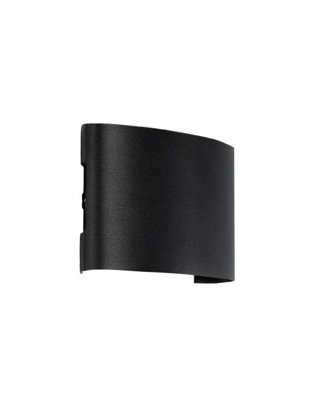 GLOBOSTAR® SIXOAD 60677 Μοντέρνο Φωτιστικό Τοίχου - Απλίκα LED 8W 1000lm 30° AC 220-240V Αδιάβροχο IP65 Θερμό Λευκό 2700K - CREE XPE Chip & TÜV SÜD Driver - Μαύρο Ματ - Μ12 x Π4 x Υ8cm - 5 Χρόνια Εγγύηση