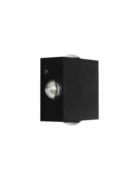 GLOBOSTAR® HIKARI 60686 Μοντέρνο Φωτιστικό Τοίχου - Απλίκα LED 8W 1000lm 30° AC 220-240V Αδιάβροχο IP65 Θερμό Λευκό 2700K - CREE XPE Chip & TÜV SÜD Driver - Μαύρο Ματ - Μ9 x Π4 x Υ9cm - 5 Χρόνια Εγγύηση