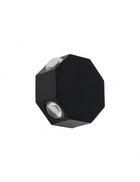 GLOBOSTAR® HIKARI 60687 Μοντέρνο Φωτιστικό Τοίχου - Απλίκα LED 8W 1000lm 30° AC 220-240V Αδιάβροχο IP65 Θερμό Λευκό 2700K - CREE XPE Chip & TÜV SÜD Driver - Μαύρο Ματ - Μ10 x Π4 x Υ10cm - 5 Χρόνια Εγγύηση