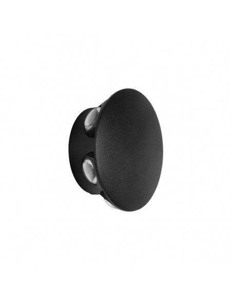 GLOBOSTAR® SOL 60690 Μοντέρνο Φωτιστικό Τοίχου - Απλίκα LED 12W 1500lm 30° AC 220-240V Αδιάβροχο IP65 Θερμό Λευκό 2700K - CREE XPE Chip & TÜV SÜD Driver - Μαύρο Ματ - Μ12 x Π5.5 x Υ12cm - 5 Χρόνια Εγγύηση