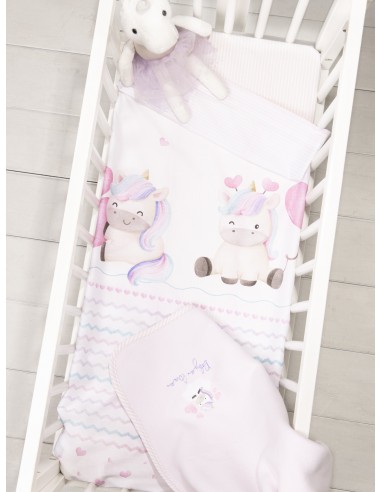 Σετ Σεντόνια Λίκνου 70x110 - Luni Uni