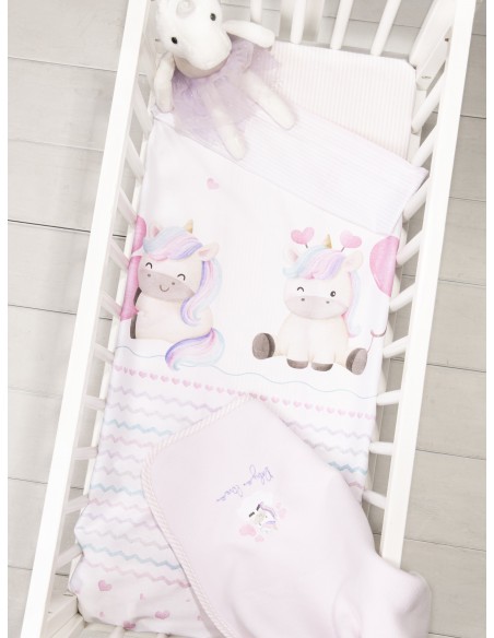 Σετ Σεντόνια Λίκνου 70x110 - Luni Uni